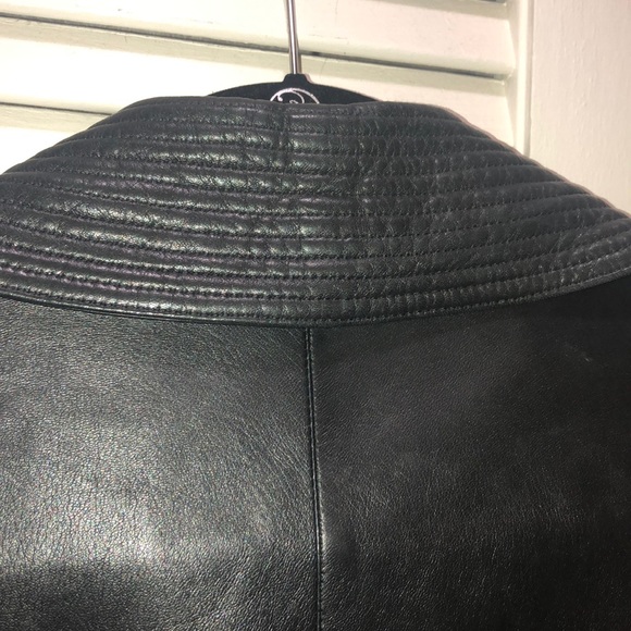 GY black bomber leather jacket - Picture 7 of 8